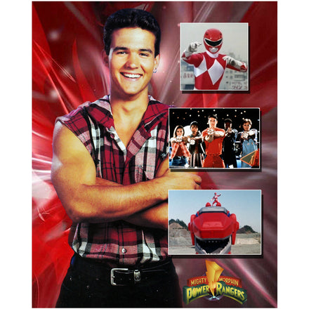 Signed 8x10 — Austin St. John as Jason (Original Red Ranger) — Collage