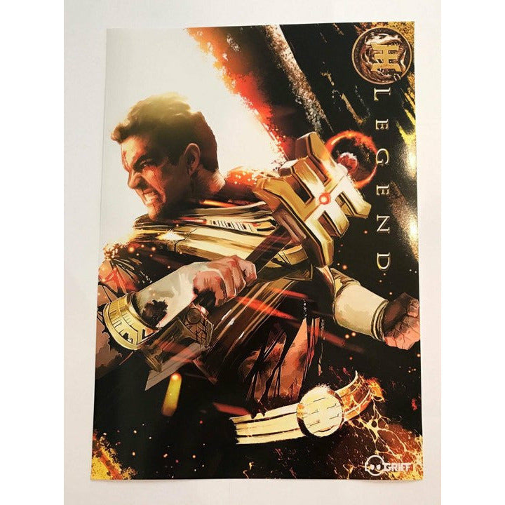 Battle Damaged Gold Ranger 14x20 - St. John Enterprises