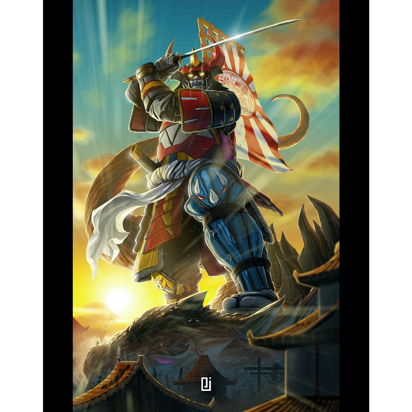 Samurai Mega vs. Zilla Feudal Japan | Austin St. John