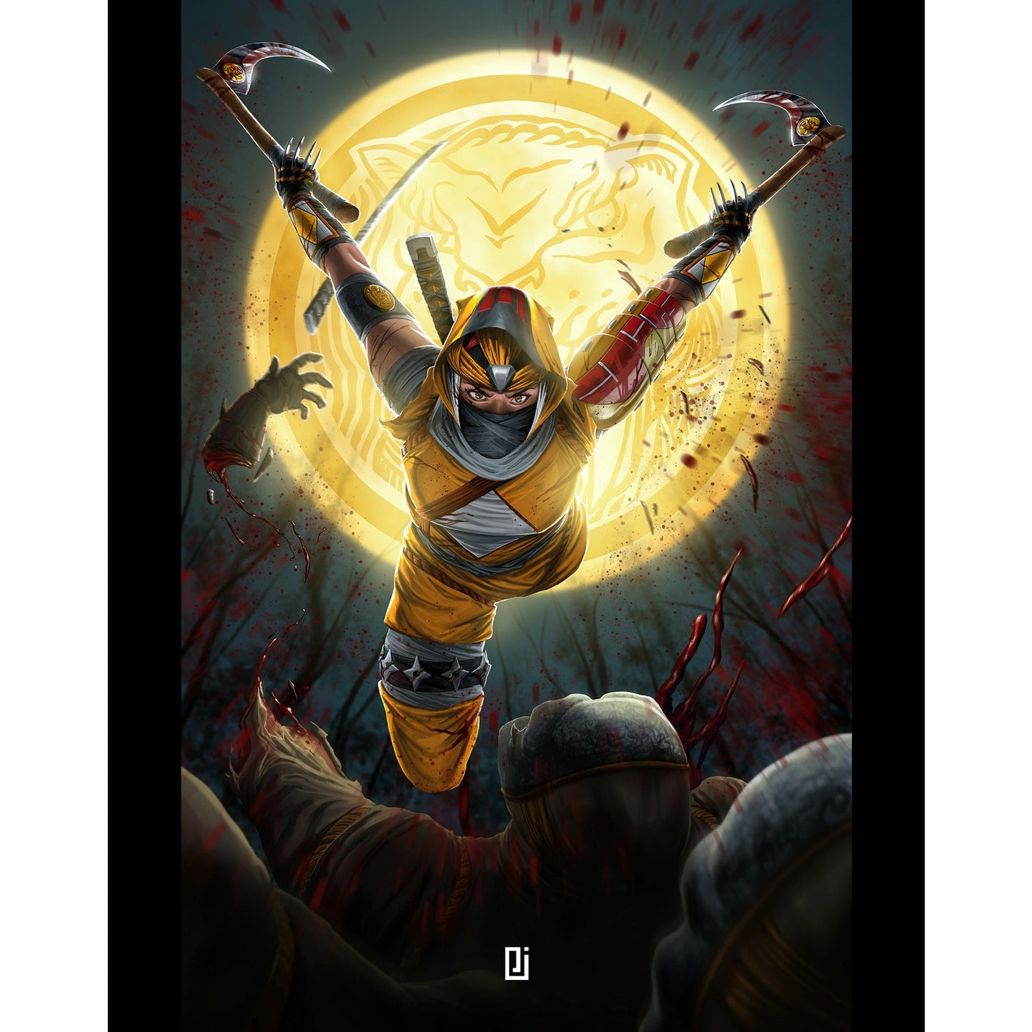 Samurai Yellow Feudal Japan Era Print | Austin St. John