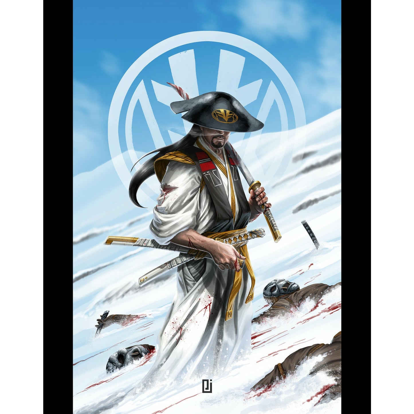 Samurai White Feudal Japan Era Print | Austin St. John