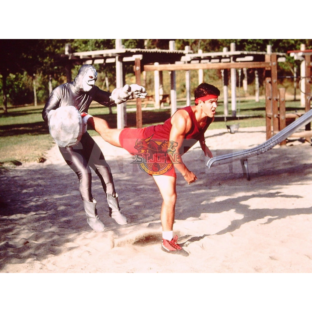 Autographed Red Ranger Action Shot | Austin St. John