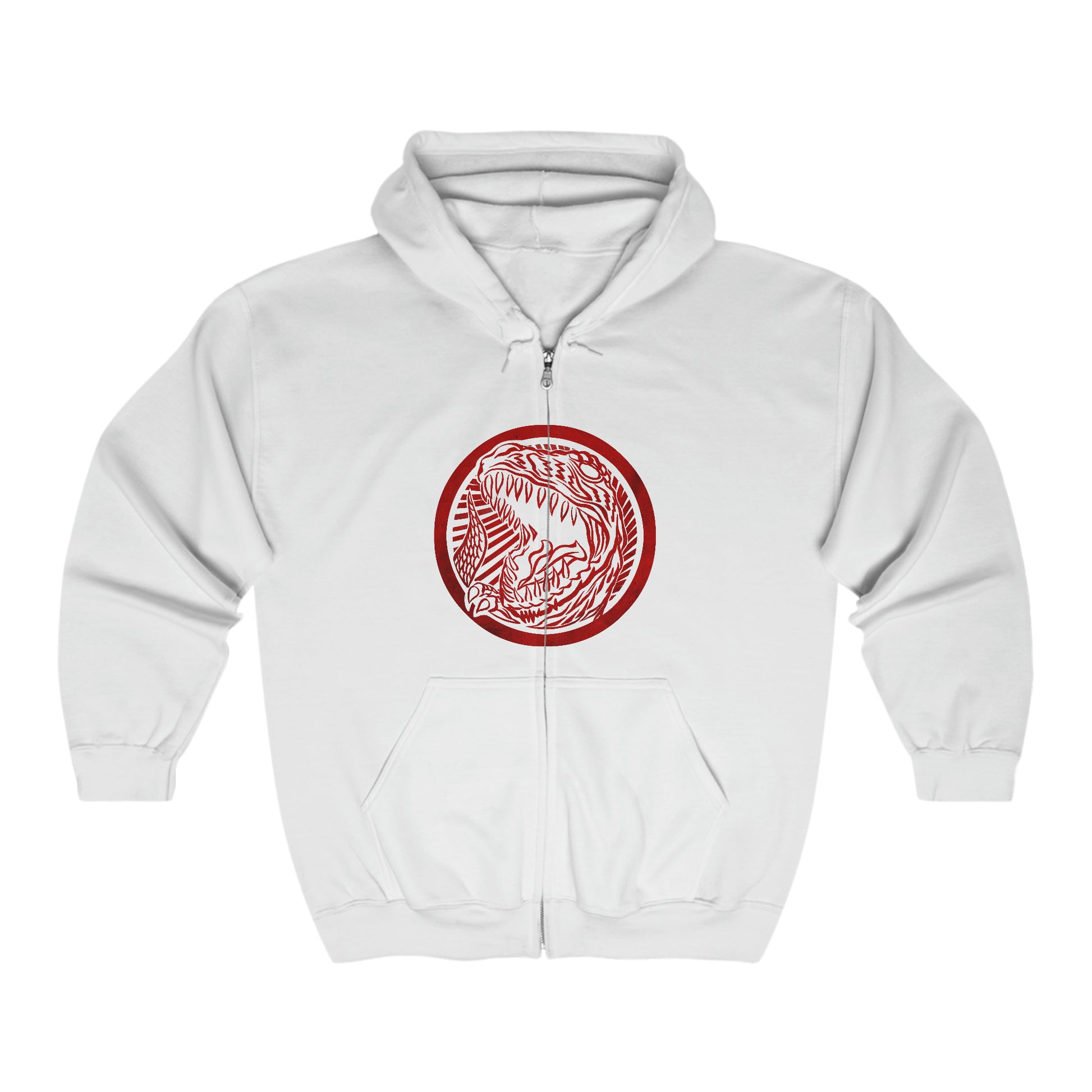 Tyrannosaurus Unisex Heavy Blend™ Full Zip Hooded Sweatshirt - St. John Enterprises