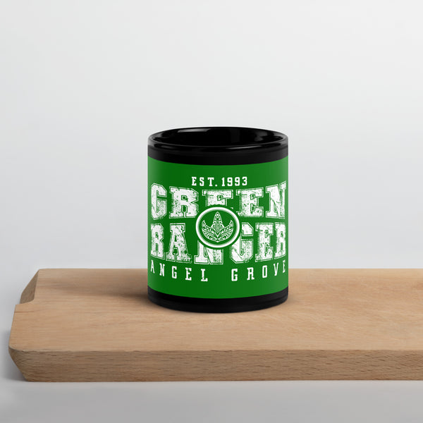 Green Power Ranger Black Glossy Mug