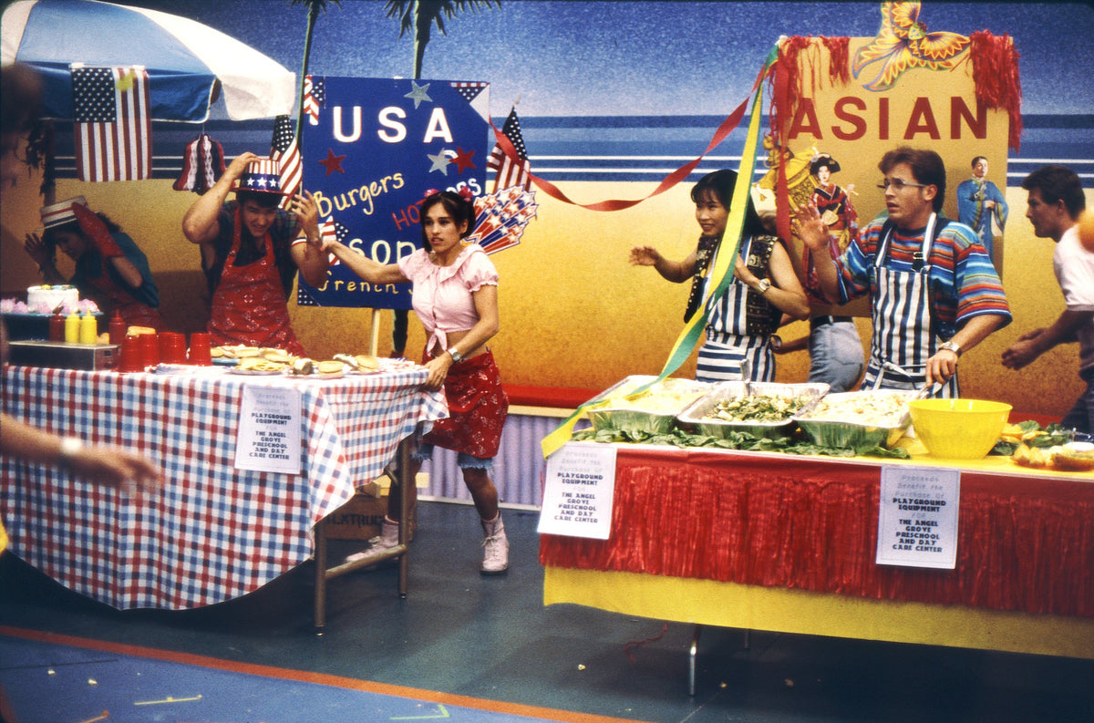 Food fight with Bulk and Skull from the Mighty Morphin Power Rangers episode Food Fight, hand-signed by Austin St. John