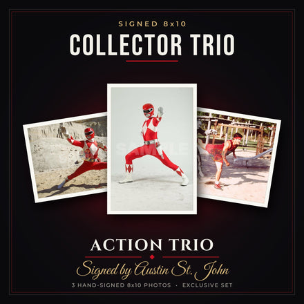 Signed 8x10 Collector Trio — Action Set