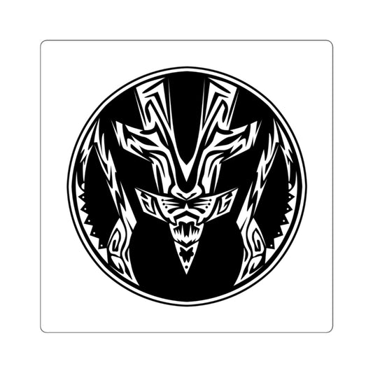 MMPR White Ranger Square Sticker - St. John Enterprises