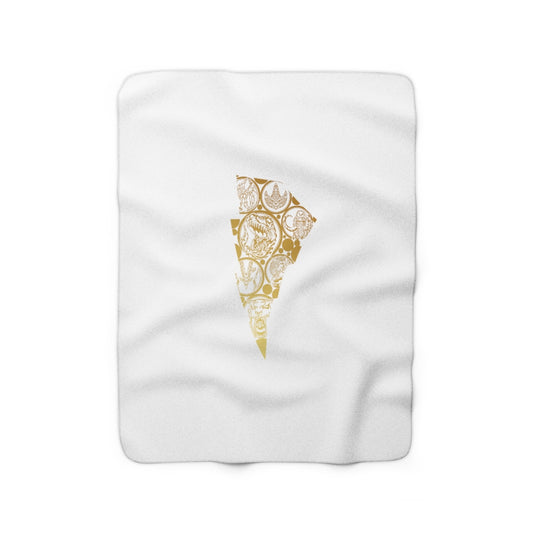 MMPR Lightning Bolt Power Coins Sherpa Fleece Blanket - St. John Enterprises