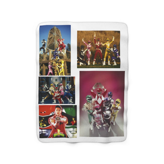 MMPR Rangers Sherpa Fleece Blanket - St. John Enterprises
