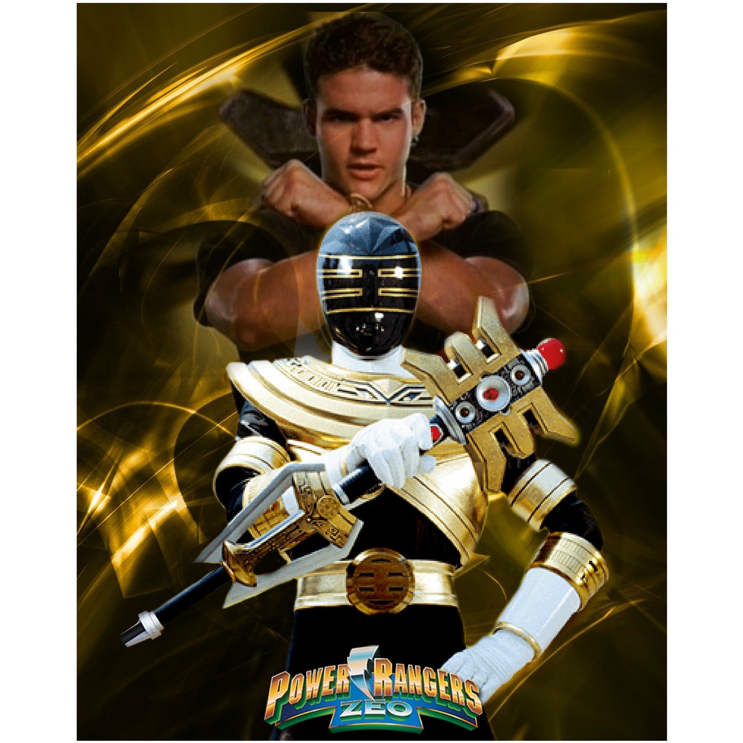 Gold Ranger from Zeo with Power Staff | Austin St. John