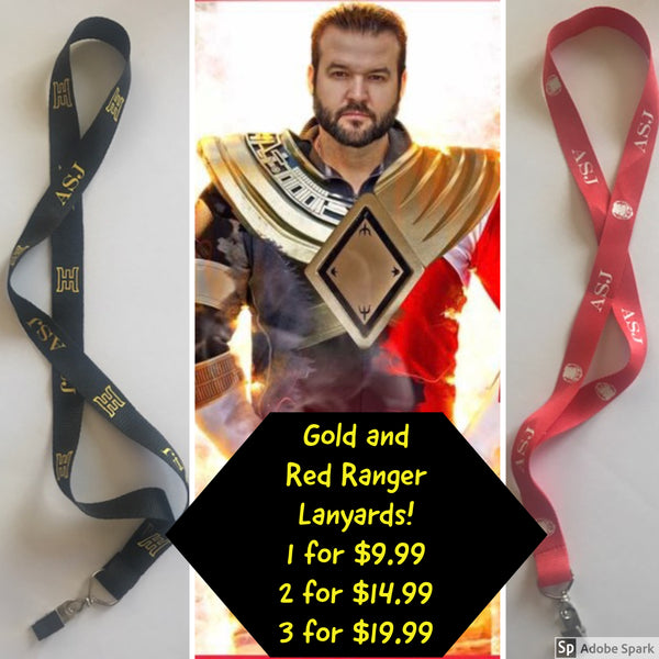 Red and Gold Ranger Lanyards