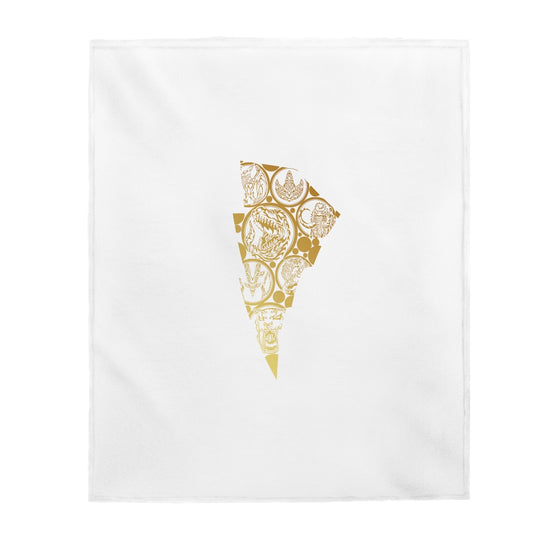 MMPR Lightning Bolt Power Coins Plush Blanket - St. John Enterprises