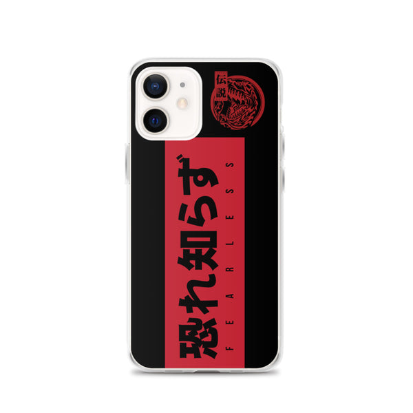 Fearless with Red Ranger Icon iPhone Case