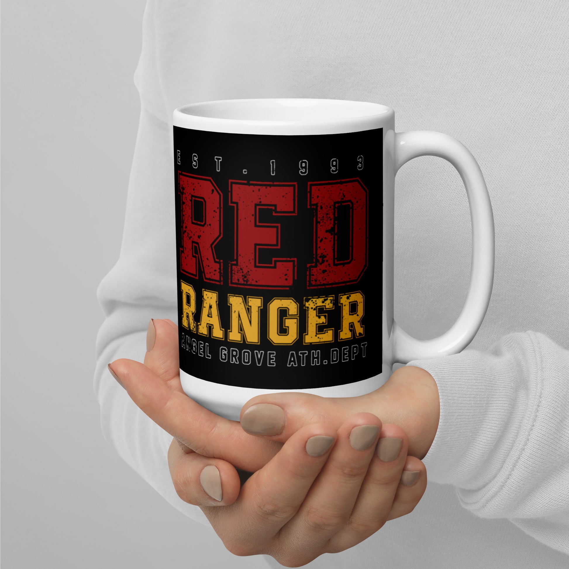 Mighty Morphin Red Ranger Mug (Black) - St. John Enterprises